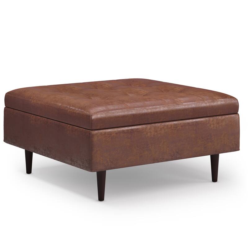 WYNDENHALL Blanchette Mid Century Modern Storage Ottoman