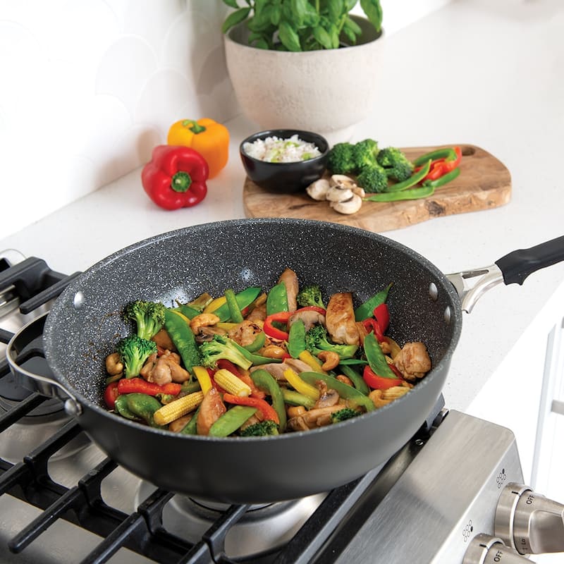 Nordic Ware Verde Spun Ceramic Nonstick 12in Wok