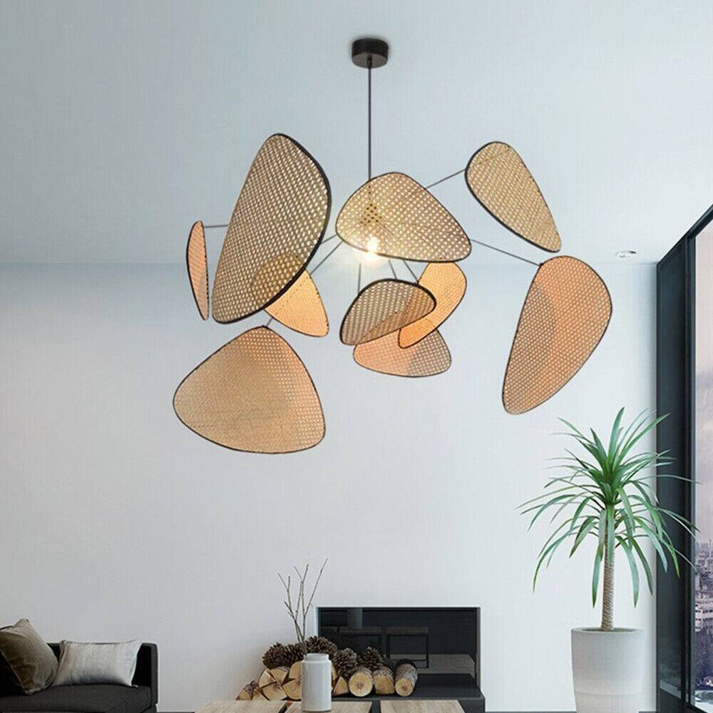 Wicker Rattan Branch Creative Chandelier Bamboo Pendant Light - 31.5"