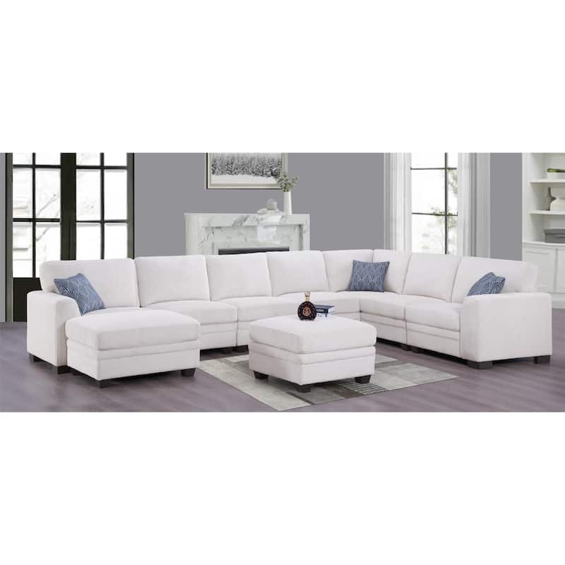 9PCS Corduroy Flexible Combination Sectional Sofa Couch