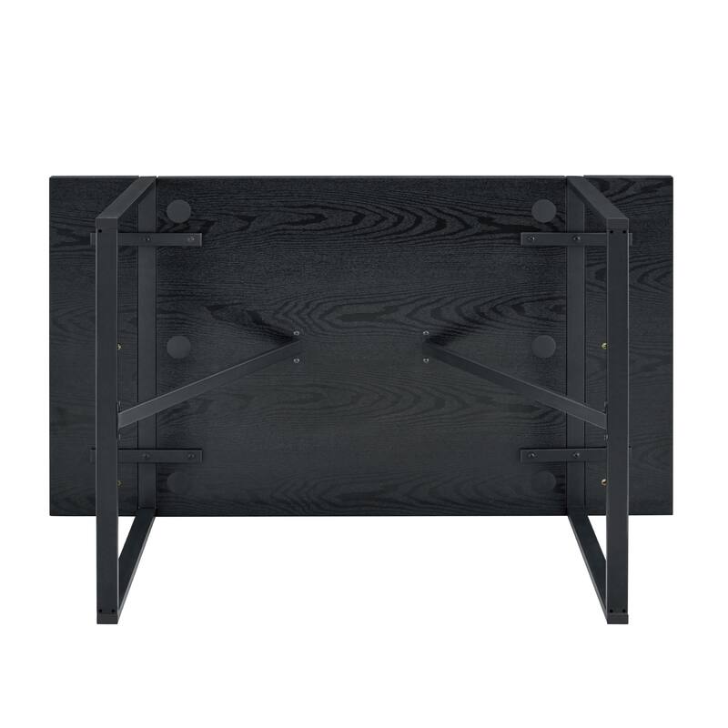 Rectangular Dining Table Set for 4, 55-Inch Wood Table with 4 Chairs, 5-Piece Modern Kitchen Table Set