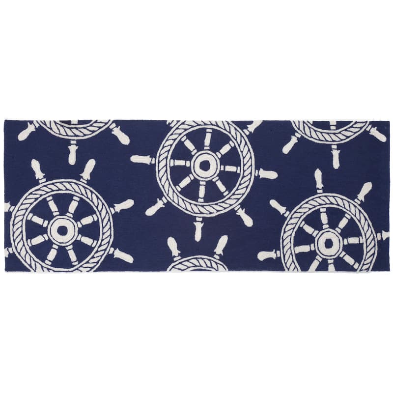 Liora Manne Frontporch Ship Wheel Indoor/Outdoor Rug