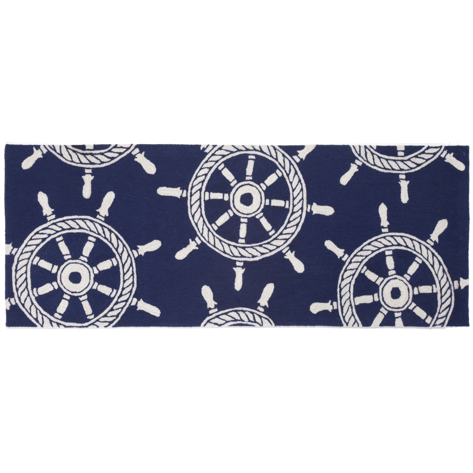Lush Decor Frontporch Ship Wheel Indoor/Outdoor Rug