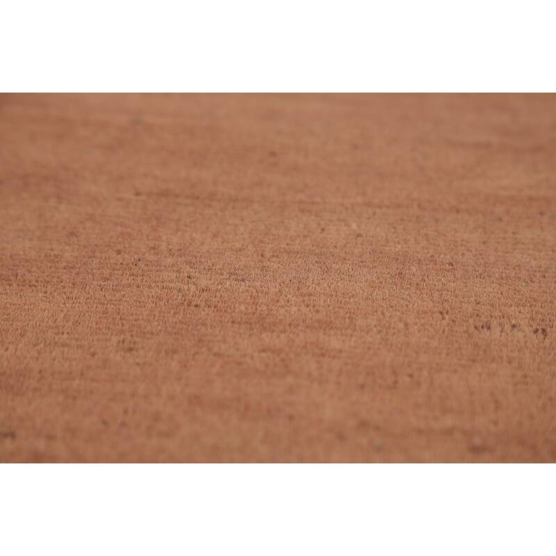 Brown Orange Modern Gabbeh Oriental Rug Hand-Knotted Wool Carpet - 4'9"x 6'5"