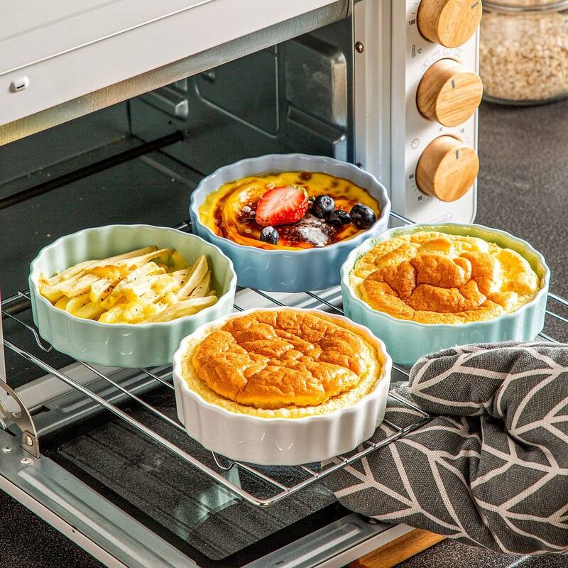 LOVECASA 6 oz Porcelain Mini Ramekins (Set of 6)