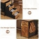 preview thumbnail 46 of 72, L Shaped Computer Desk 5 fabric Drawers Gaming Desk Storage Shelf
