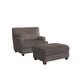 preview thumbnail 27 of 37, Oversized Chaise Longue Accent Chair with Ottoman