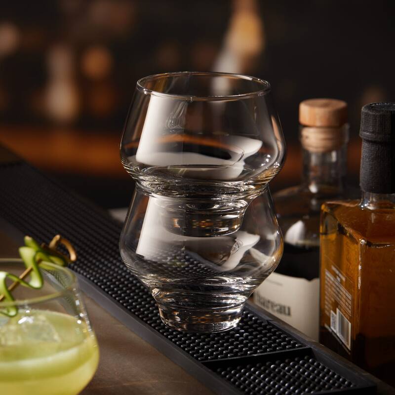 Libbey Mezcal All Purpose Stemless Stackable Spirits Glasses, 12.6-ounce, Set of 4 - Set of 4