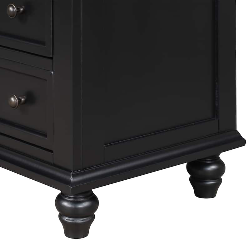 3-Drawer Storage Wood Cabinet