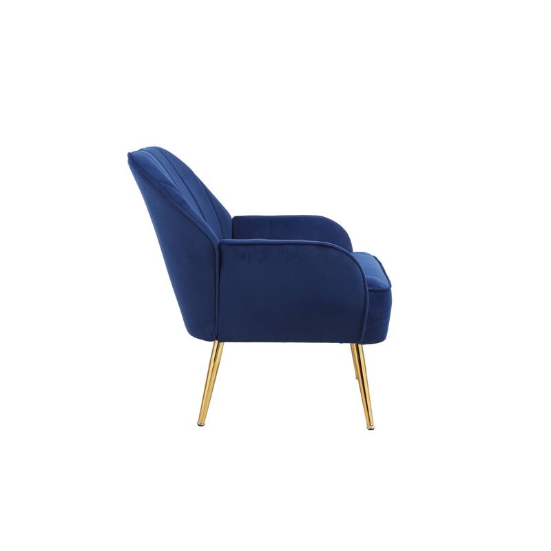 Mid Century Chair Navy Velvet Armchair Wingback Chairs Accent Chairs