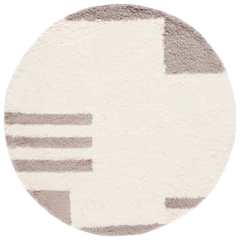 SAFAVIEH Handmade Casablanca Shag Ishild Mid-Century Modern Wool Rug