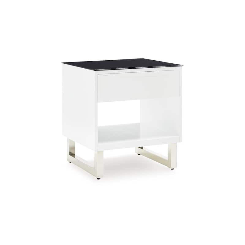 Signature Design by Ashley Gardoni White/Black End Table - 21.88" W x 20" D x 24.13" H