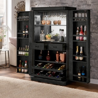 NoMad Bar Wine Storage Cabinet with Keys and LED Lights by iNSPIRE Q Classic