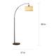 Carson Carrington Ylserod Antique Bronze Arc Floor Lamp