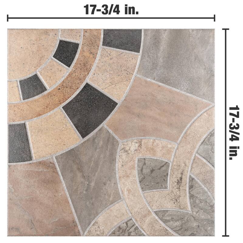 Merola Tile Cartago Azul 17-3/4" x 17-3/4" Ceramic Floor and Wall Tile