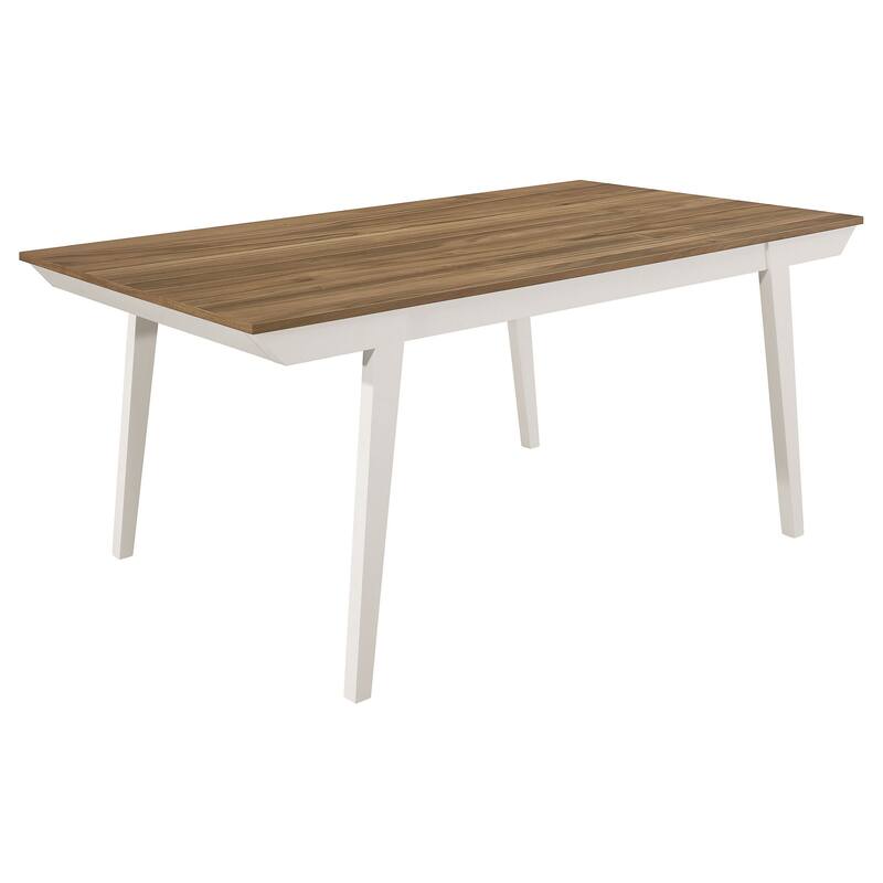 Ane 71 Inch Dining Table, Rectangular Farmhouse, Brown Acacia Solid Wood