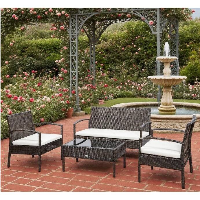 GDFStudio - Bennett Versatile Loveseat Patio Furniture Set with Cozy Conversation Seating for Indoor and Outdoor Living