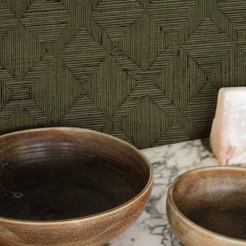Tempaper Hoffmann Faux Sisal Textured Peel and Stick Wallpaper by Jeremiah Brent