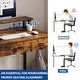 preview thumbnail 16 of 17, Moasis Small Computer Desk with Fabric Drawers and Monitor Stand