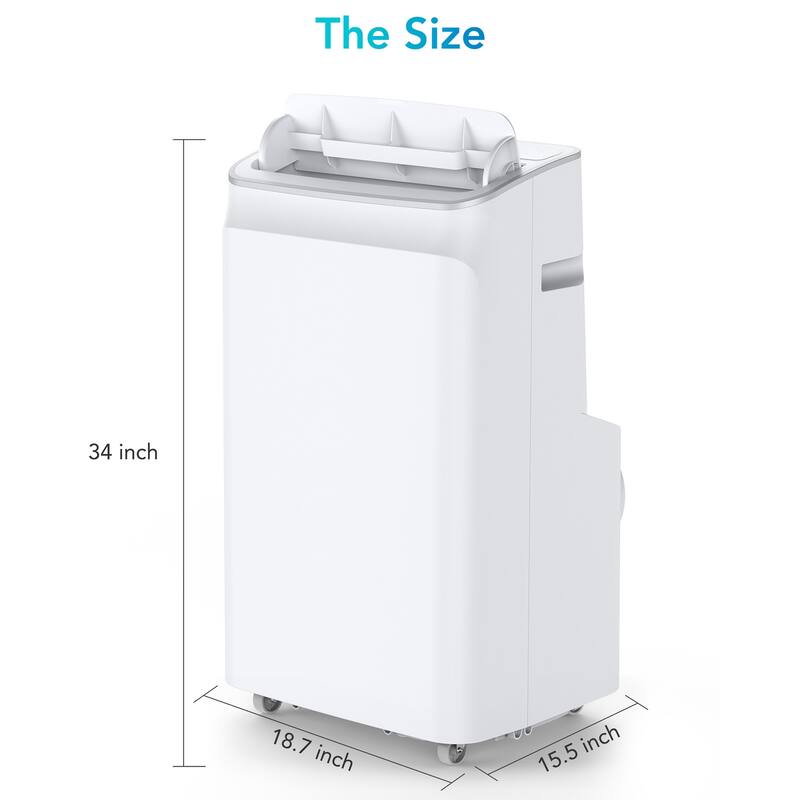 12,000 Btu Portable Air Conditioner, Cooling Up to 400sq.ft