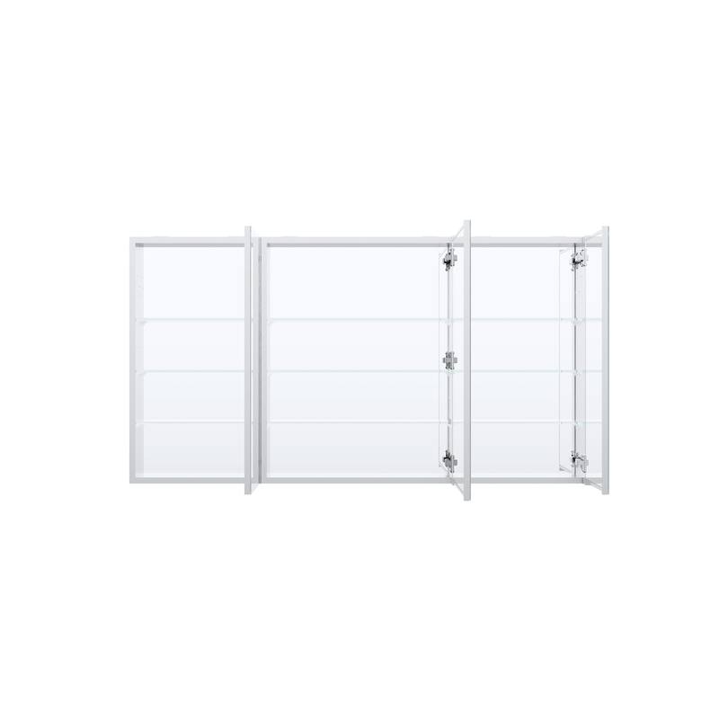 56''/64''W X 30''H Recessed Or Surface Wall Mount Bathroom Medicine Cabinet With Adjustable Glass Shelves