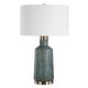 preview thumbnail 3 of 3, Uttermost Dauphine Cracked Teal Table Lamp - N/A