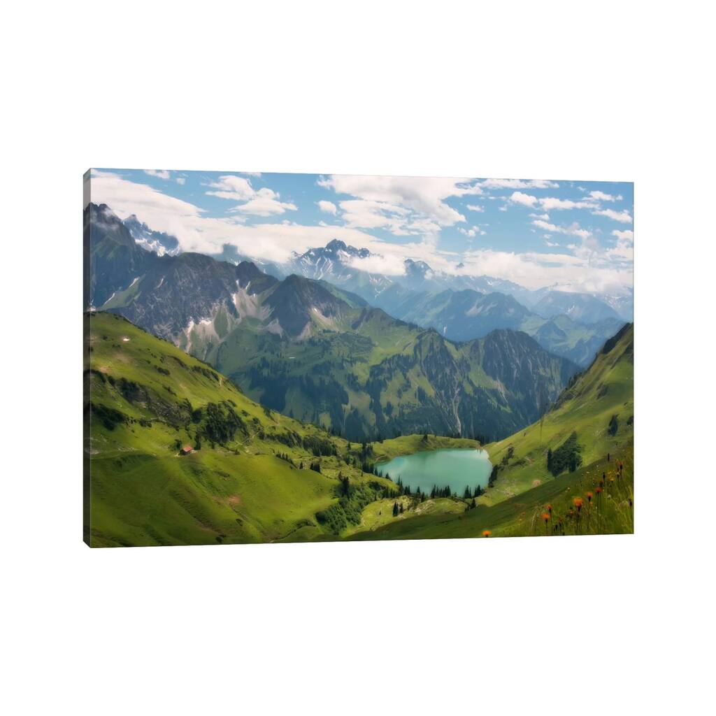 iCanvas "Swiss Alps Spring Mountain Landscape" by Unknown Artist Canvas Print