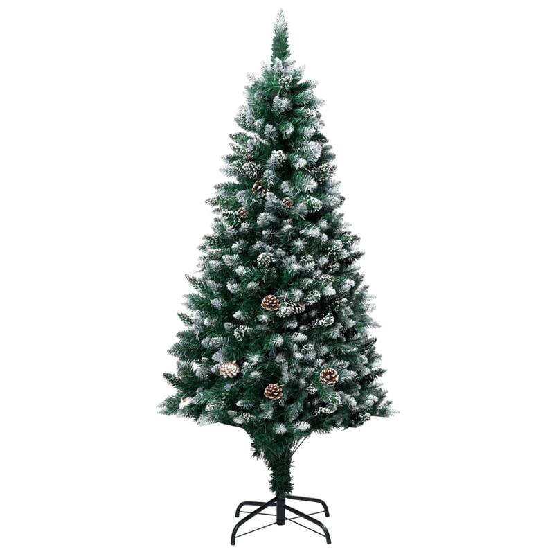 vidaXL Artificial Pre-lit Christmas Tree with Ball Set and Pinecones Xmas Tree