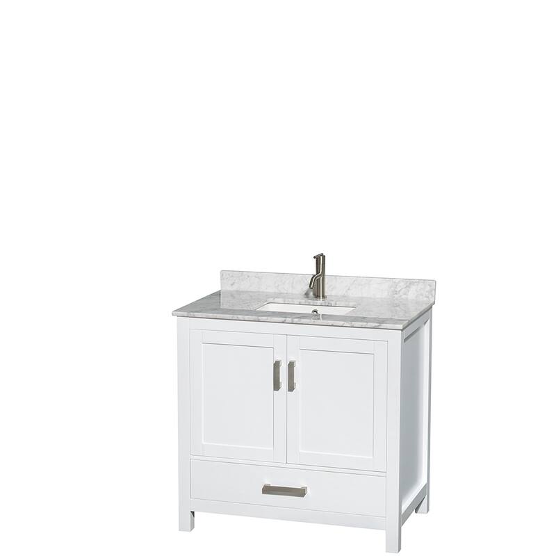 Wyndham Collection Sheffield Single Vanity Set, Medicine Cabinet