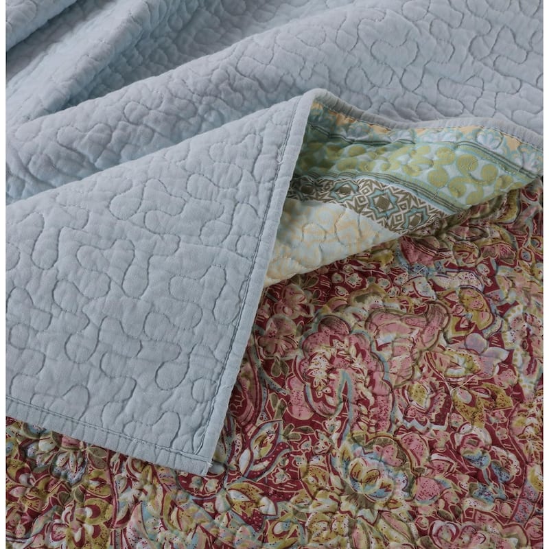 Barefoot Bungalow Palisades Pastel Quilted Throw