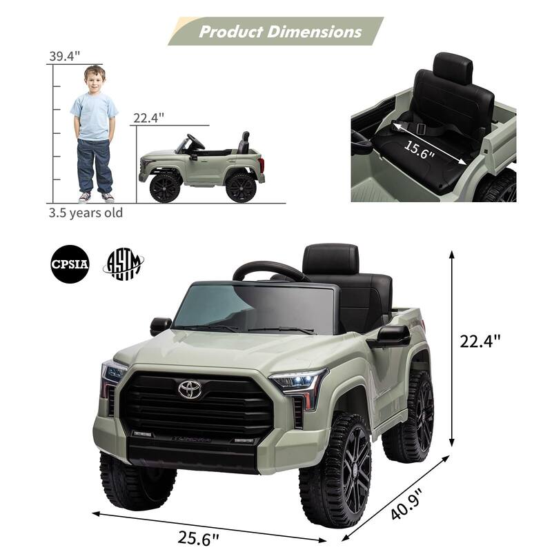 12V Licensed Toyota Ride on Car with Remote Control