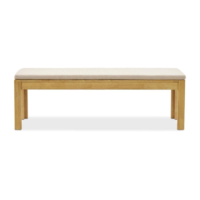 Mopio Logan Upholstered Beige Dining Bench