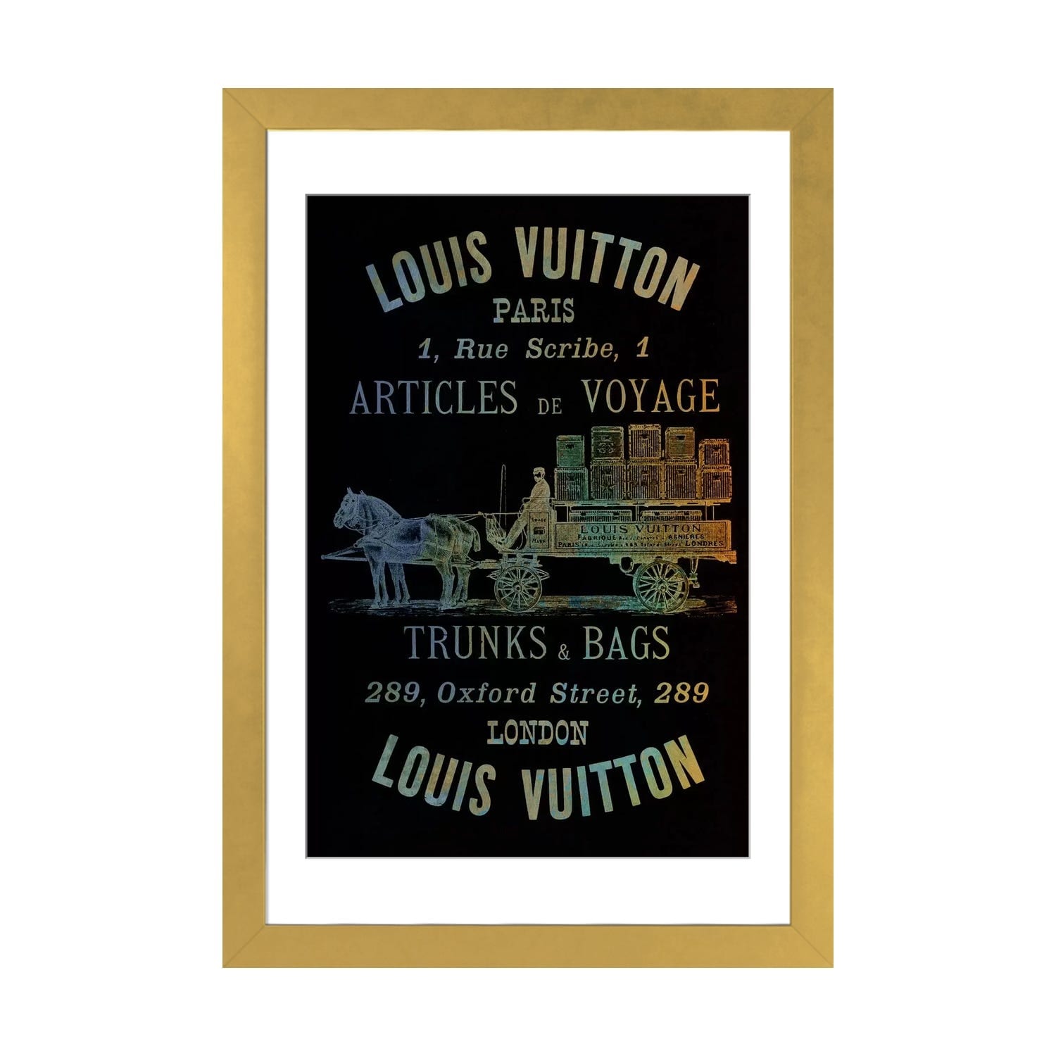 iCanvas 'Vintage Woodgrain Louis Vuitton Sign 4' by 5by5collective