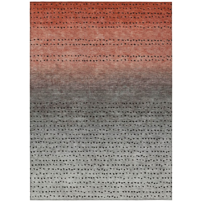 HomeRoots Abstract Transitional Rectangle Outdoor Rug