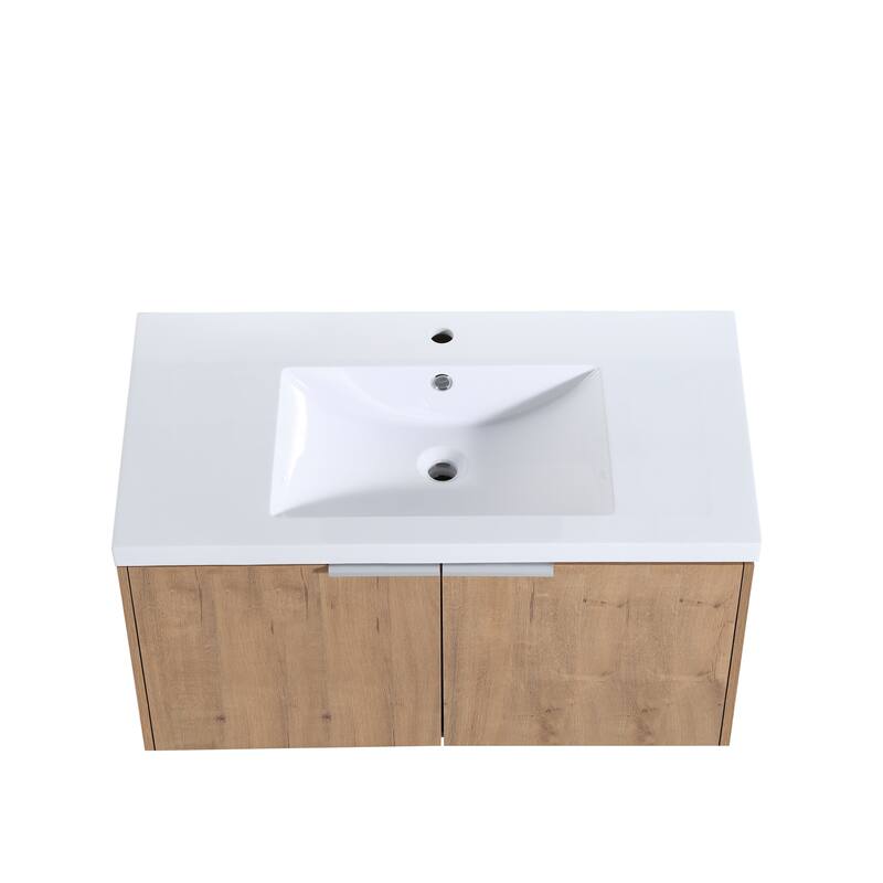 Topcraft Wall-Mounted Bathroom Vanity With Sink