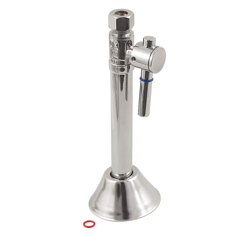 Kingston Brass Vintage 1/2" Sweat x 3/8" O.D. Comp Straight Shut-Off Valve with 5" Extension - Polished Nickel