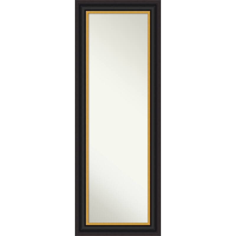 Sierra Non-Beveled Wood Framed Full-Length On the Door Mirror