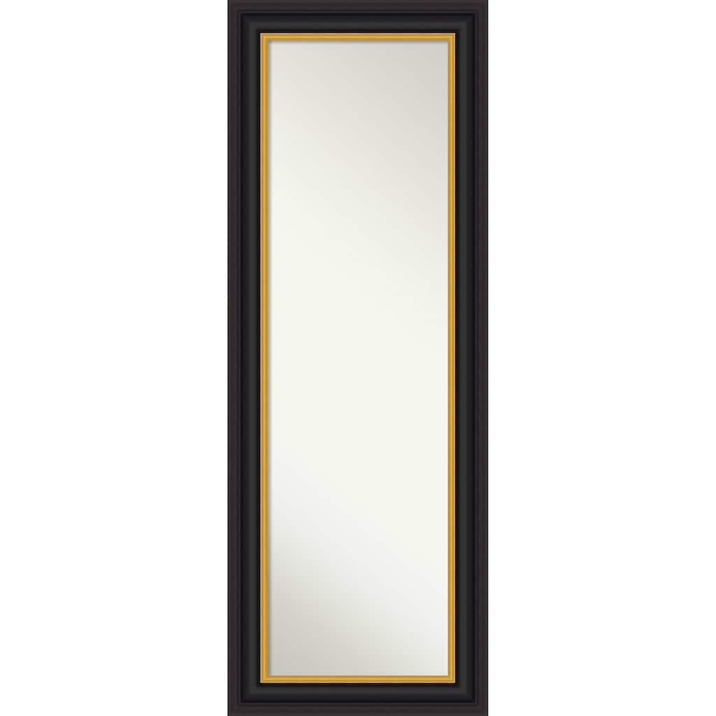 Sierra Non-Beveled Wood Framed Full-Length On the Door Mirror