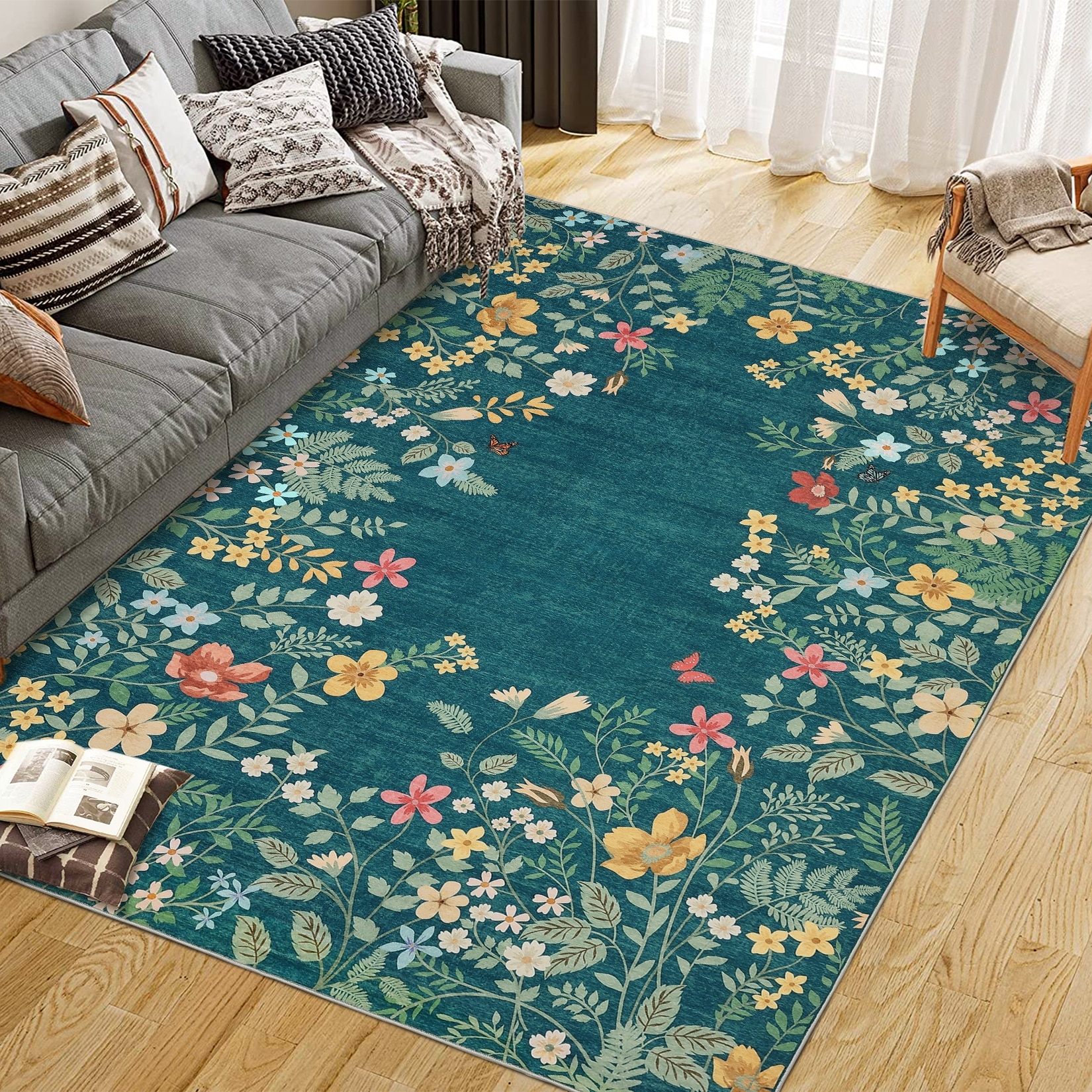 Garvee Vintage Floral Botanical Area Rugs Indoor - On Sale