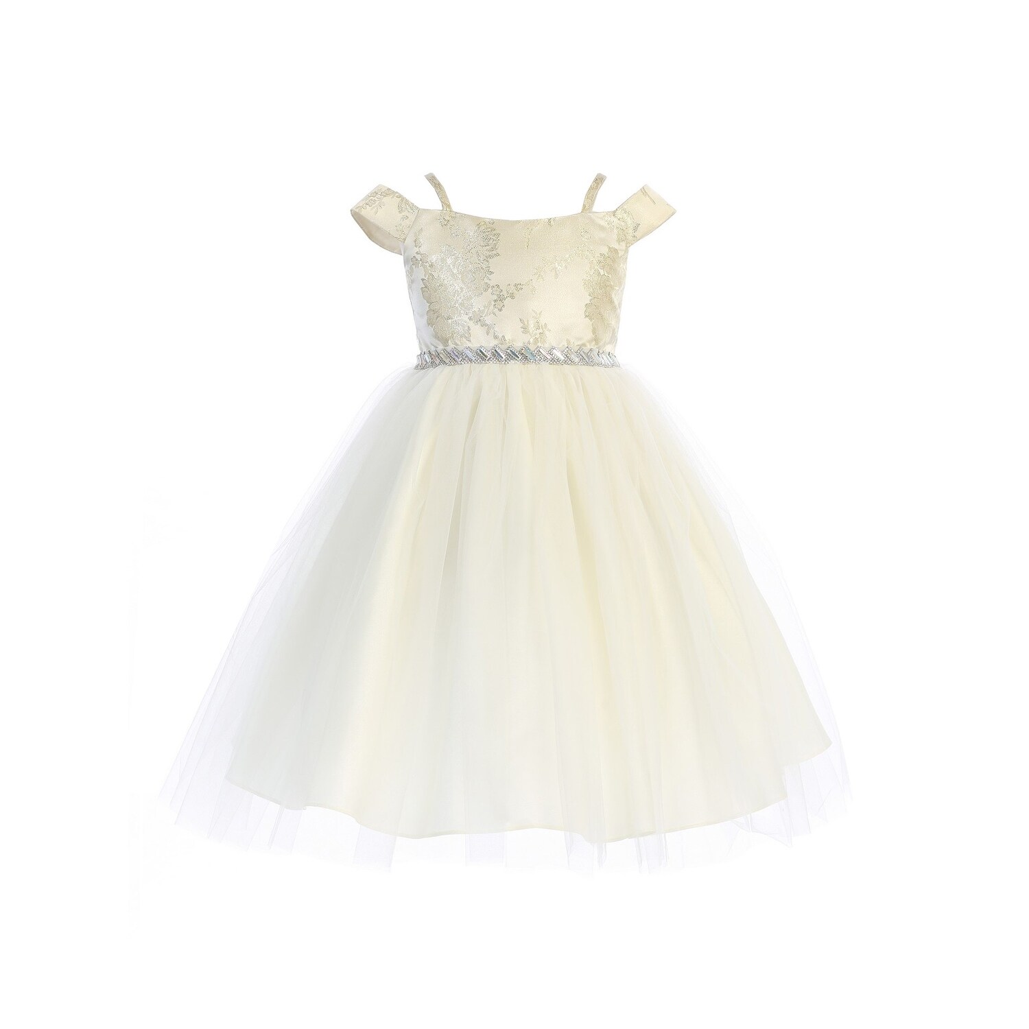 big girls gold dress