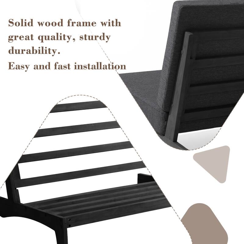 3-piece Outdoor Patio Teak Wood Club Chairs with Side Table