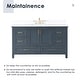 preview thumbnail 12 of 11, Altair Isla 60" Bathroom Vanity in Classic Blue with Countertop,no Mirror - 60 in.