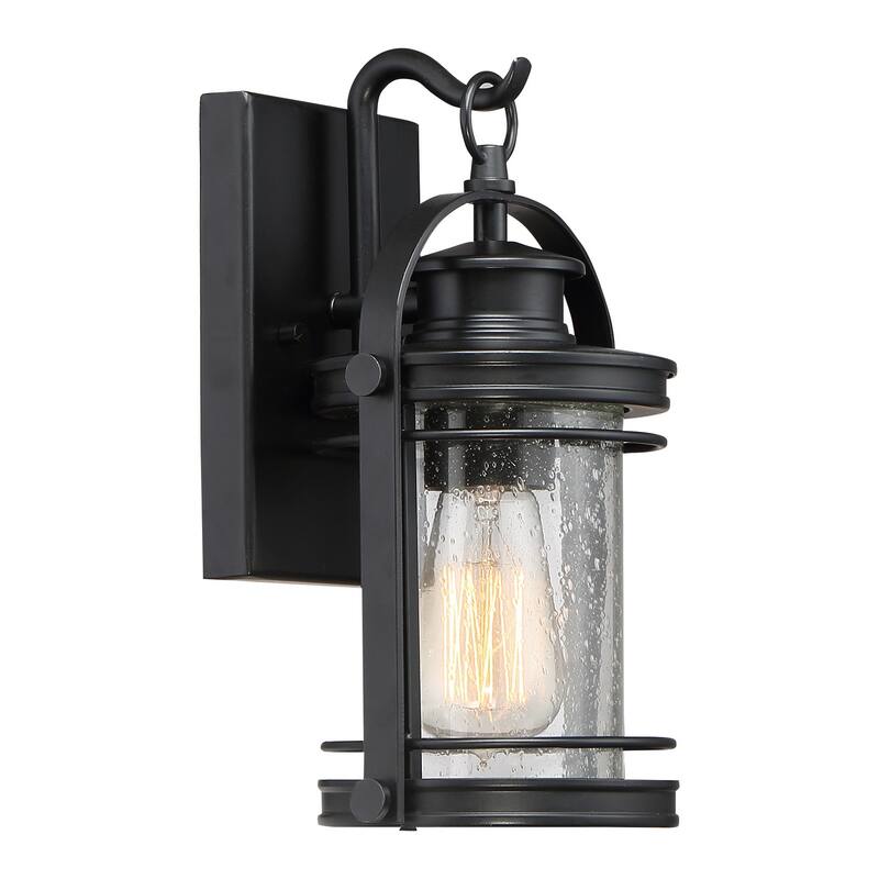 Booker 1-Light Outdoor Wall Lantern in Mystic Black - Mystic Black