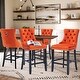preview thumbnail 43 of 64, Contemporary Velvet Upholstered Counter Bar Stools Set of 4