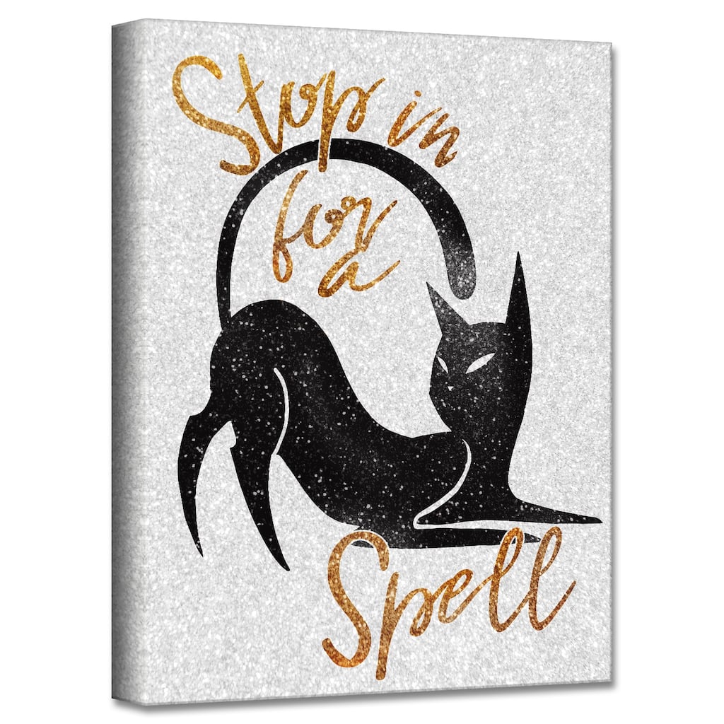 ChiChi Décor 'Glamoween Kitty III' Halloween Canvas Wall Art
