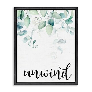 Stupell Unwind Leafy Herbs Framed Floater Canvas Wall Art Design By ...