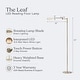 preview thumbnail 6 of 36, Brightech Leaf 53 in. Industrial 3-Way Dimming LED Floor Lamp with Brass Metal Empire Shade