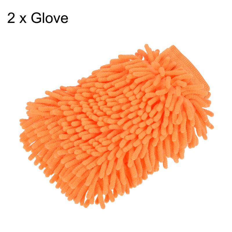 Microfiber Soft Chenille Wash Mitten Dusting Gloves for Cleaning