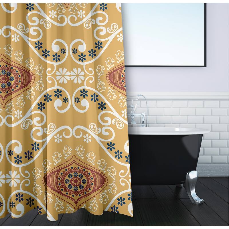71 x 74-inch Illuminate Geometric Print Shower Curtain