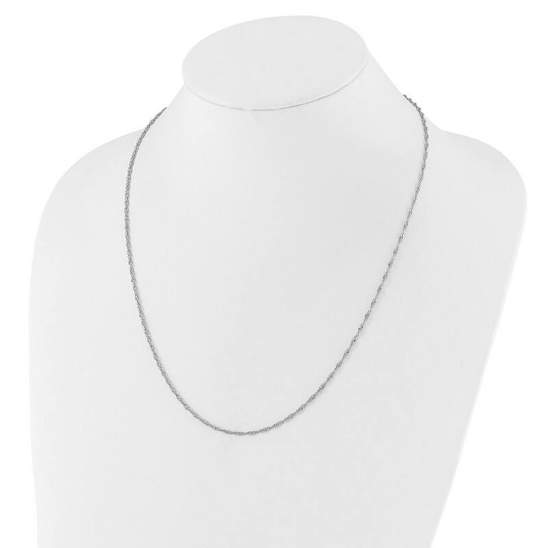 Curata 925 Sterling Silver Adjustable 2mm Singapore Chain Necklace